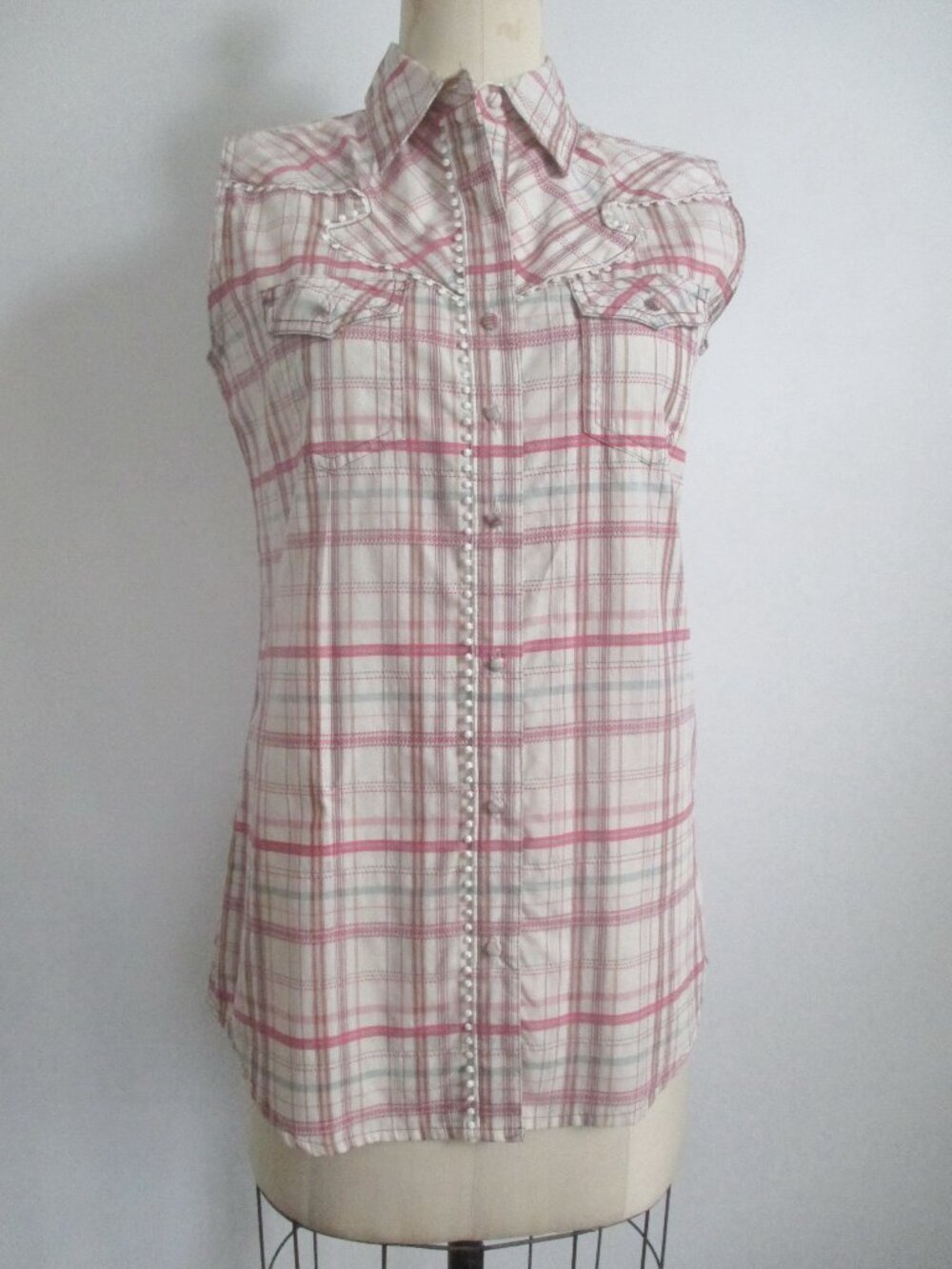 Cowgirl Button Up Shirt Plaid